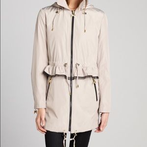 Betsey Johnson Ruffle Trench Coat size L